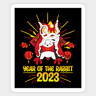 Good Luck Zodiac Happy Chinese New Year of the Rabbit Magnet